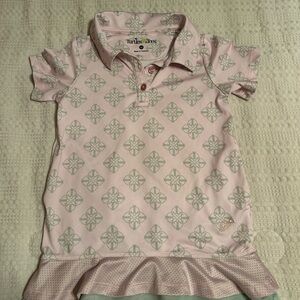Turtles & Tees Quiet‎ Luxury Pink Polo Shirt Dress 3 T Preppy Activewear